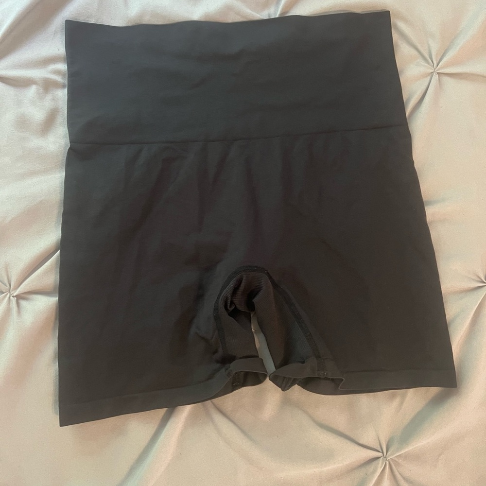 Black Bike Shorts with Supportive Waistband